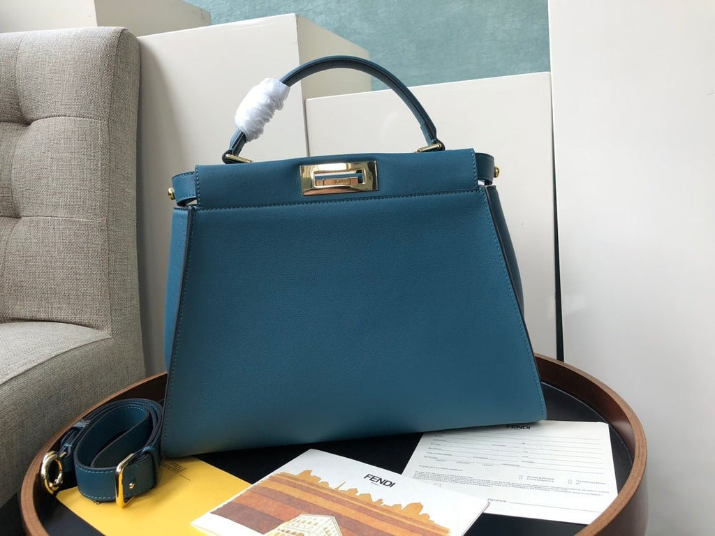 Fendi Handle Bag 32cm Blue