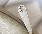 Hermes Lindy Mini White Togo Bag With Gold Hardware For Women, Women’s Handbags, Shoulder And Crossbody Bags 7.5in/19cm