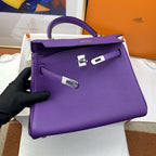 Hermes Kelly 25 Retourne Togo Purple Bag For Women, Women’s Handbags, Shoulder Bags 10in/25cm