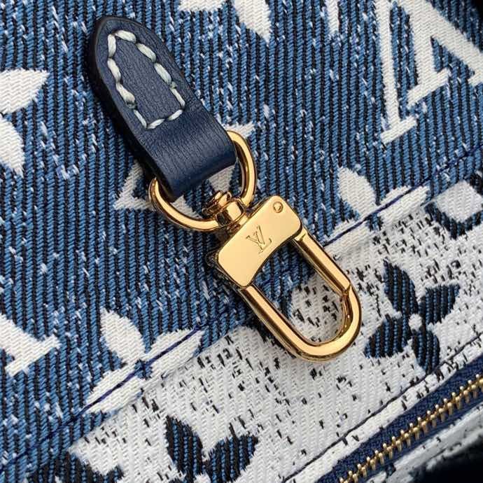 Louis Vuitton Onthego MM Tote Navy Blue 32cm