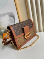 Louis Vuitton Dauphine MM Monogram And Monogram Reverse Canvas By Nicolas Ghesquière For The Cruise Collection, Women’s Handbags, Shoulder Bags 25cm LV M45958