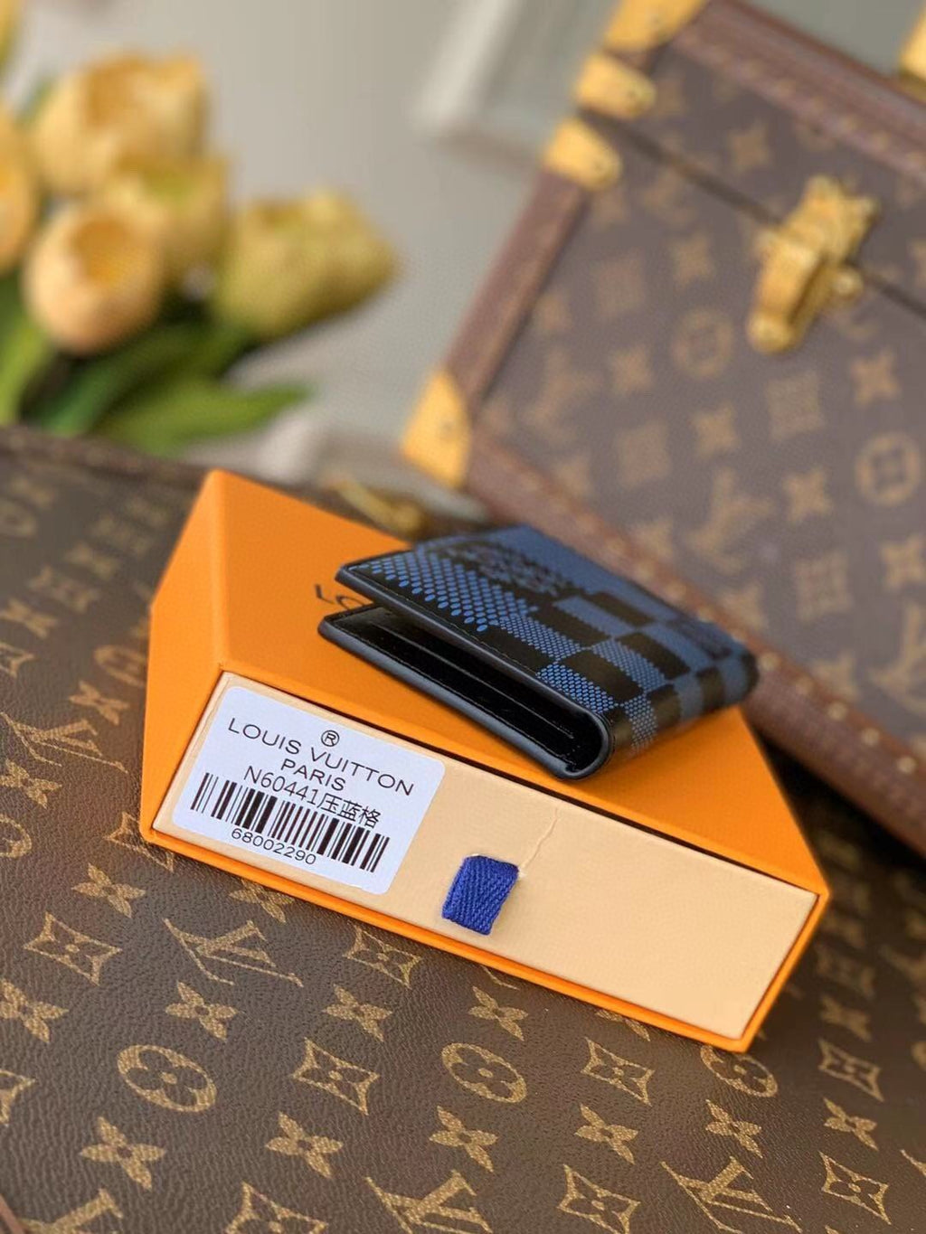 Louis Vuitton Damier Wallet 8cm Blue