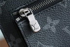 Louis Vuitton ID Card Holder Monogram Canvas Black For Men, Men’s Wallet 13cm LV N60378