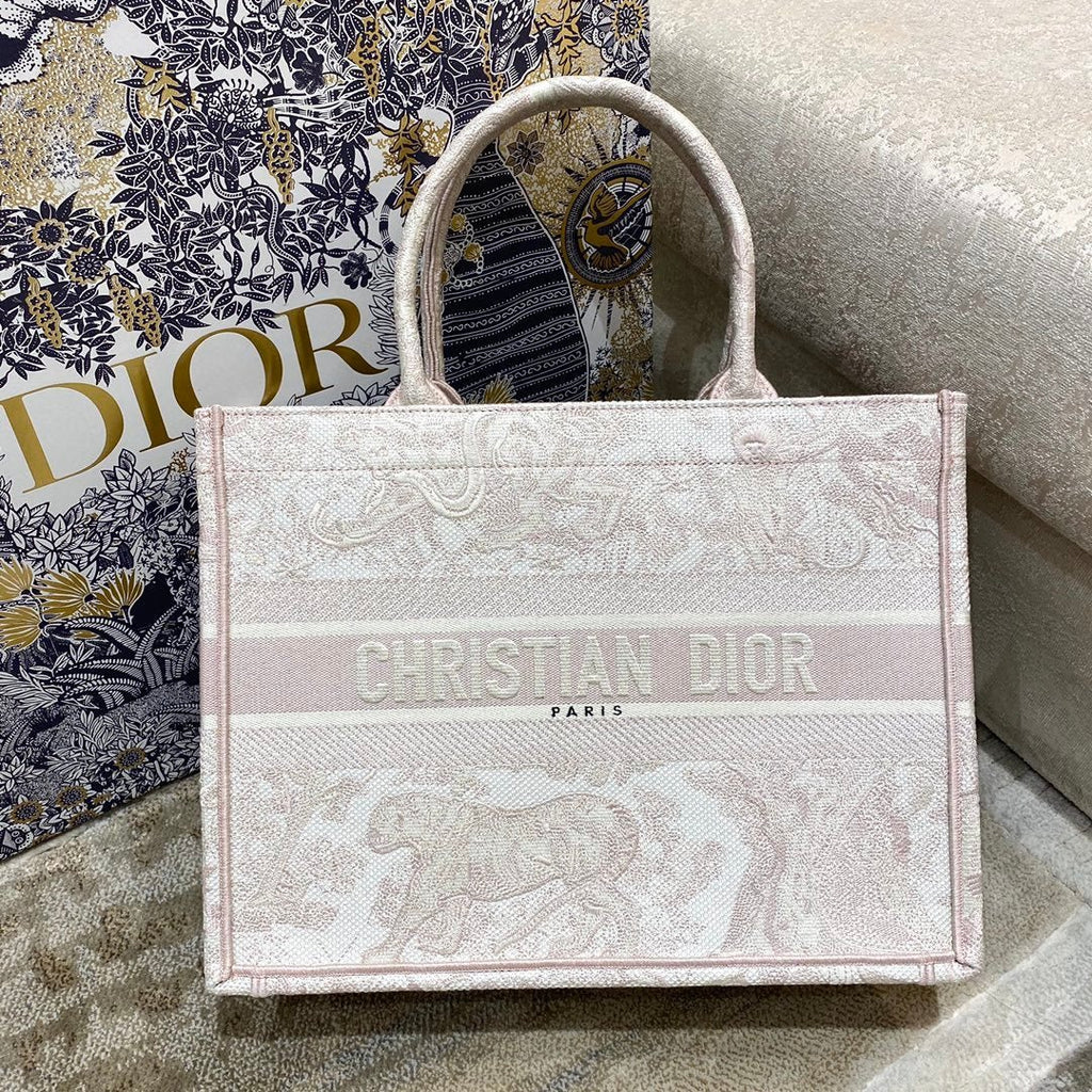 Christina Dior Medium Book Tote Bag 36cm Light Pink