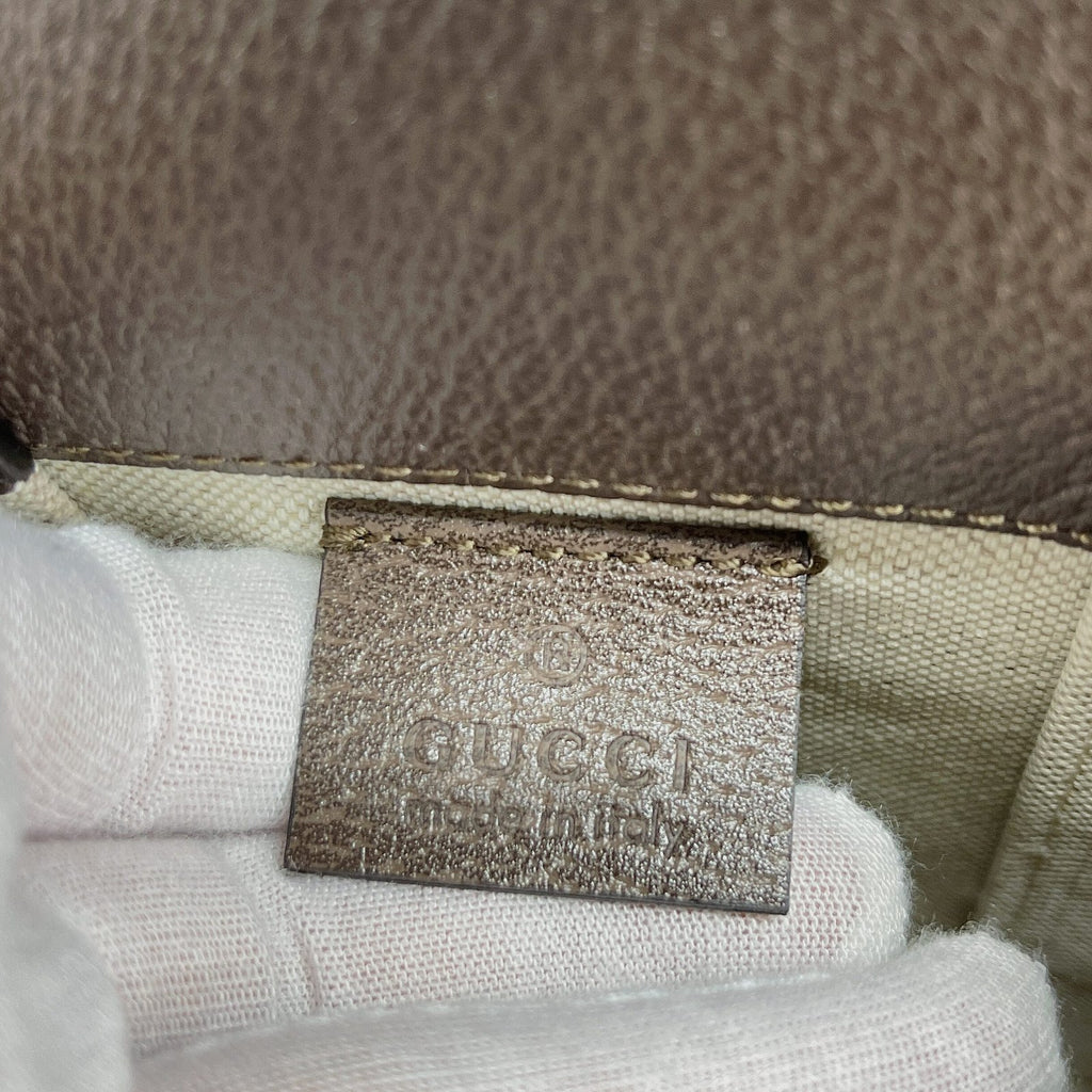 Gucci Horsebit 1955 Mini Bag Beige And Ebony GG Supreme Canvas With Geometric Print For Women 6.7in/17cm