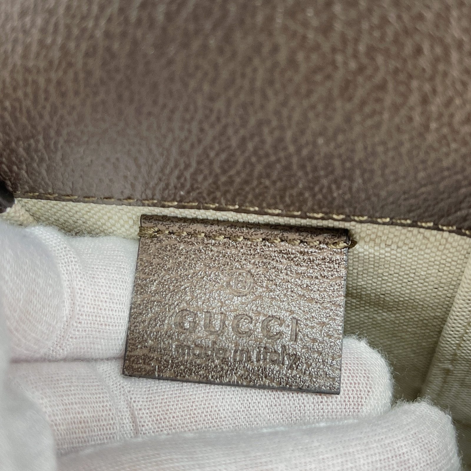 Gucci Horsebit 1955 Mini Bag Beige And Ebony GG Supreme Canvas With Geometric Print For Women 6.7in/17cm