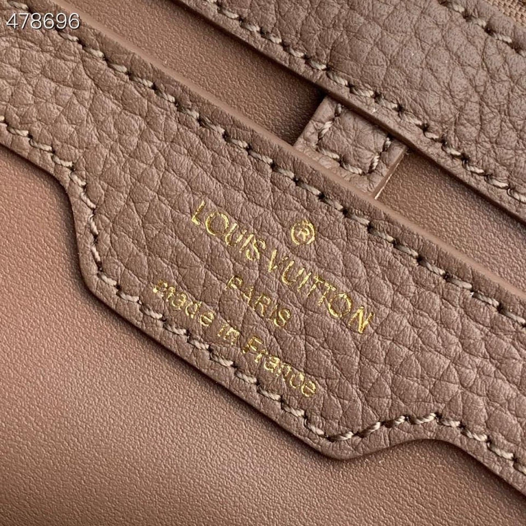 Louis Vuitton Woven Capucines Python Handle Bag 31cm Taurillon Leather Spring/Summer Collection N92802 Pebble