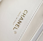 Chanel Flapbag With Top Handle 20cm White