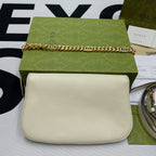 Gucci Blondie Shoulder Bag White For Women, Women’s Bags 11in/28cm