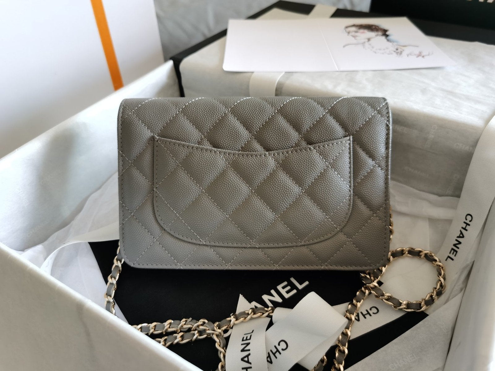 Chanel Mini Flapbag 19cm Grey