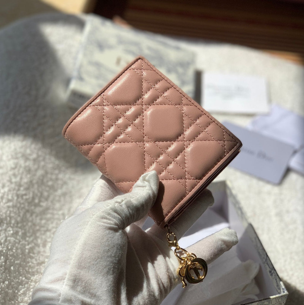 Mini Lady Dior Pink Wallet 11cm