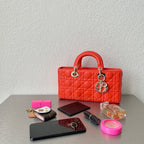 Christian Dior Lady D-Joy Bag 26cm Red