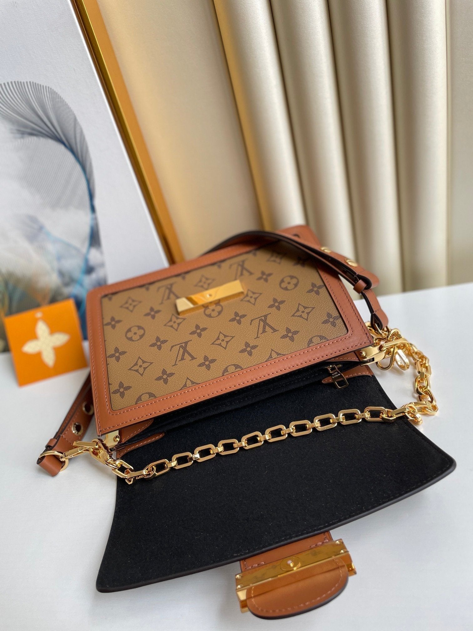 Louis Vuitton Dauphine MM Monogram And Monogram Reverse Canvas By Nicolas Ghesquière For The Cruise Collection, Women’s Handbags, Shoulder Bags 25cm LV M45958