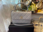 Chanel Classic Flap Bag 25cm Grey