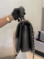 Chanel Classic Flap Bag Gold Hardware 25cm Black