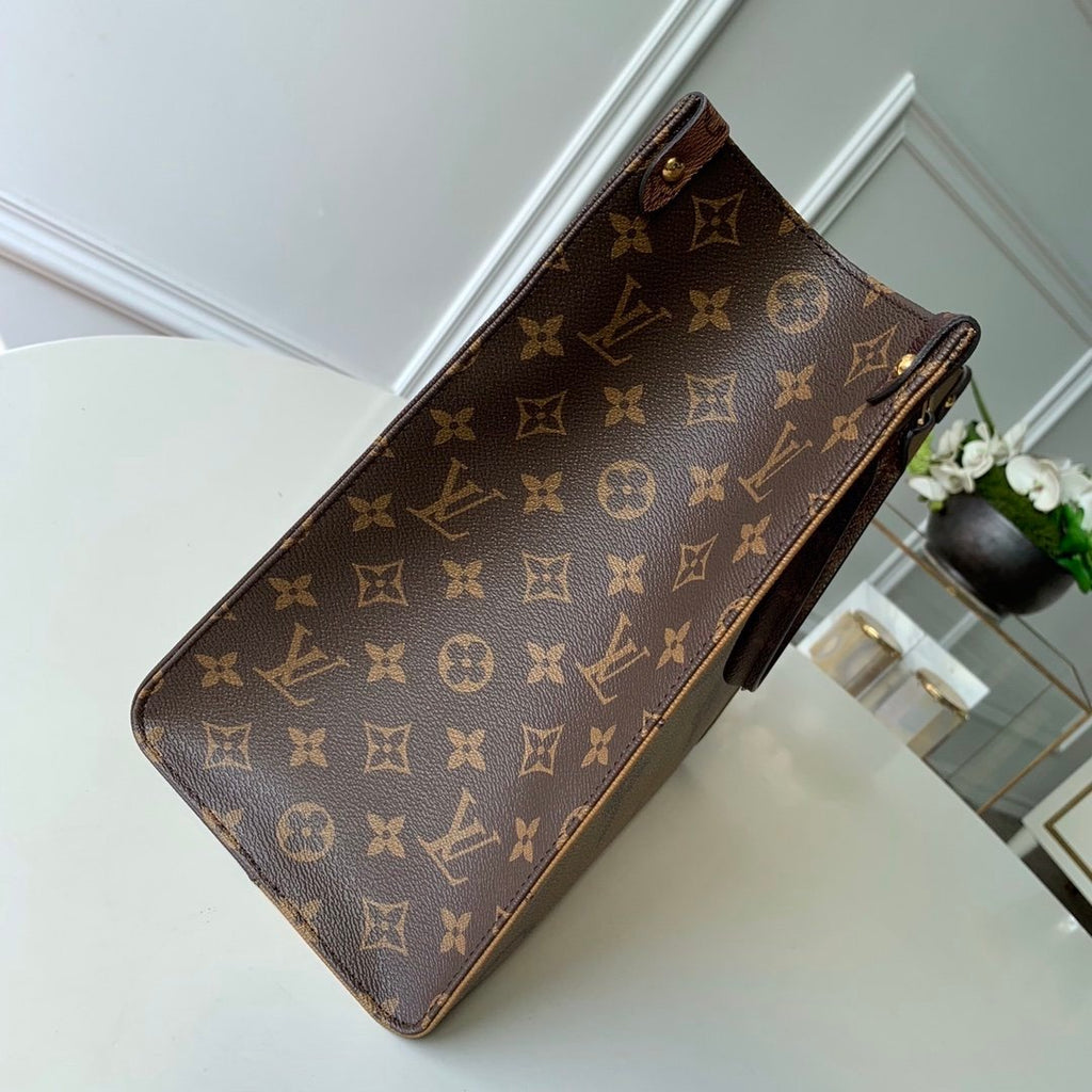 Louis Vuitton On The Go MM Tote Bag 35cm Brown