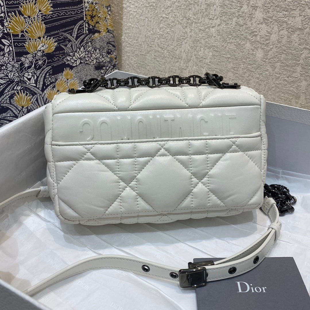 Christian Dior Mini Caro Bag 20cm White