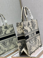 Christina Dior Book Tote Bag 41 cm Black/Beige