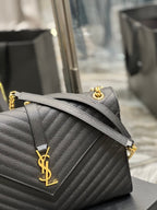 Saint Laurent College Large Chain Bag 32cm Black