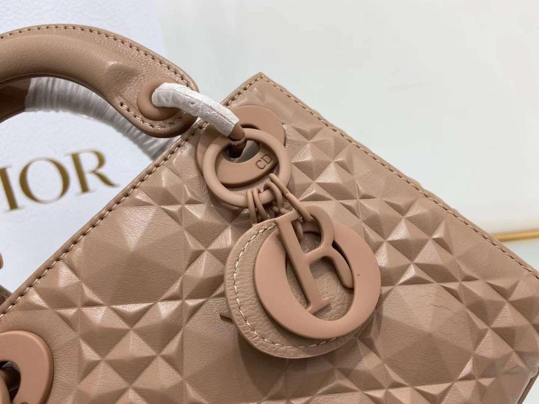 Christian Dior Medium Lady Bag 17cm Brown