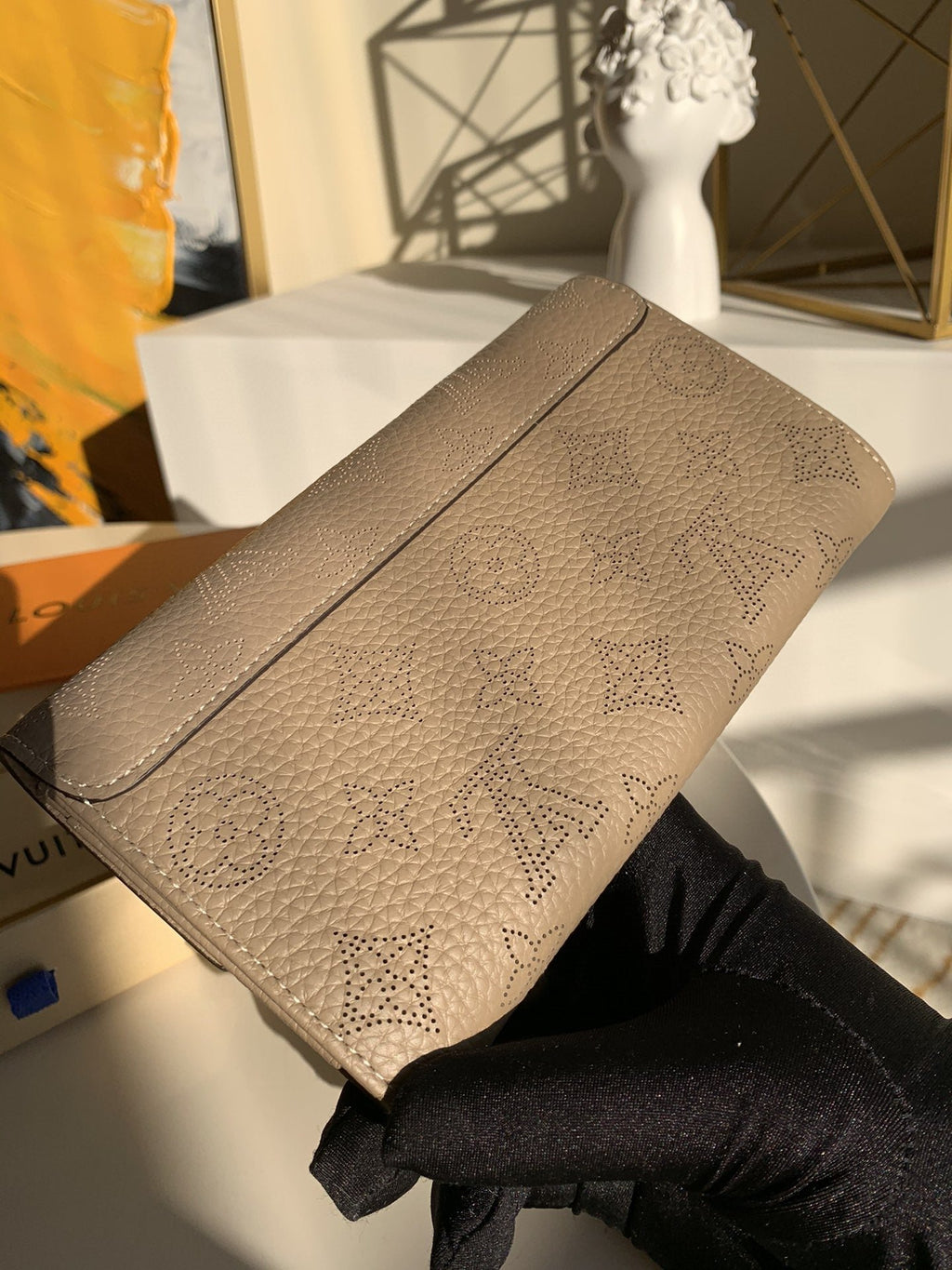 Louis Vuitton Monogram Empreinte Wallet 19cm Cream