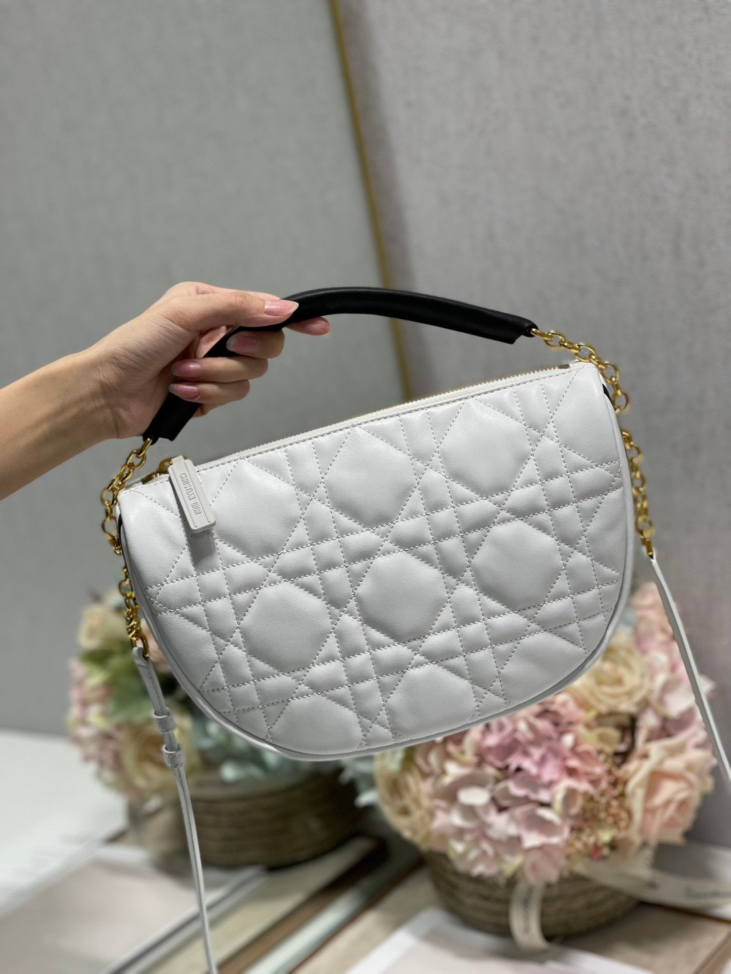 Christian Dior Small Vibe Hobo Bag 29cm White