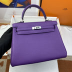 Hermes Kelly 25 Retourne Togo Purple Bag For Women, Women’s Handbags, Shoulder Bags 10in/25cm