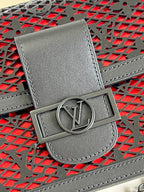 Louis Vuitton Limited Dauphine MM Bags By Nicolas Ghesquière With Monogram Lace Black For Women 25cm