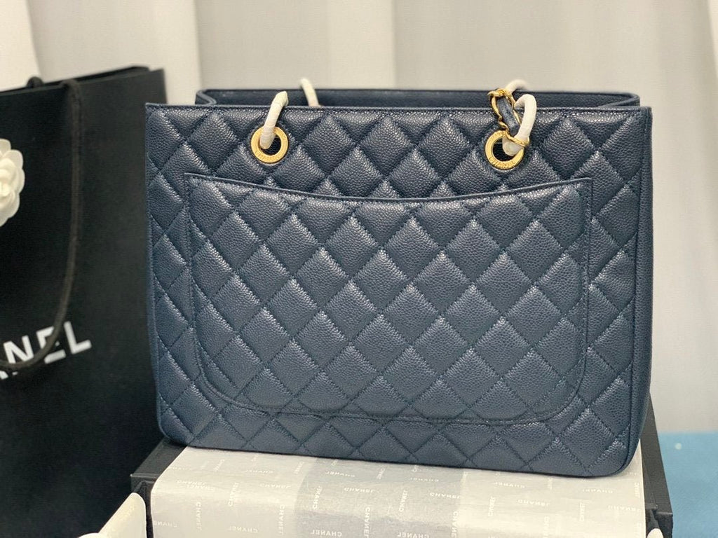 Chanel Tote Bag Spring Collection Gold Hardware 33cm Blue