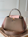 Louis Vuitton Woven Capucines Python Handle Bag 31cm Taurillon Leather Spring/Summer Collection N92802 Pebble