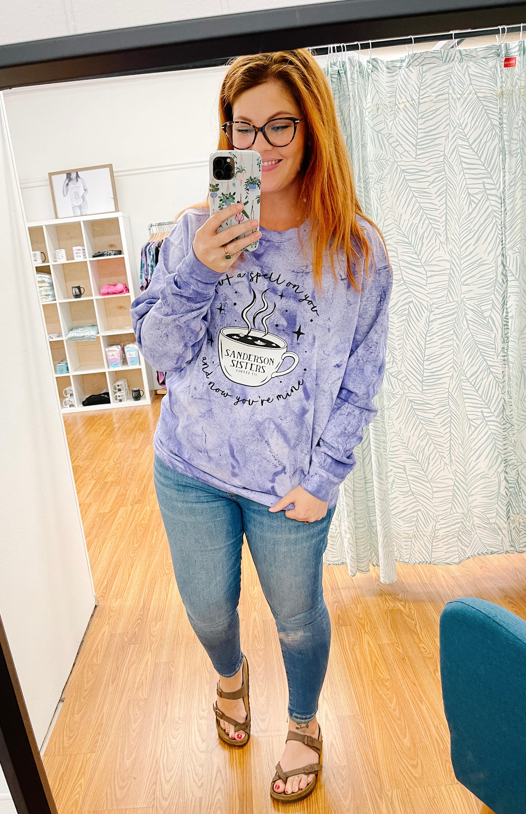 I Put a Spell On You Amethyst Colorblast Tee or Pullover