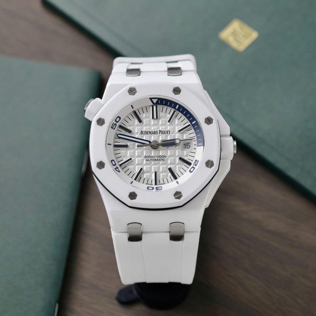 Audemars Piguet Royal Oak Offshore 15707CB White Ceramic Watch 42mm