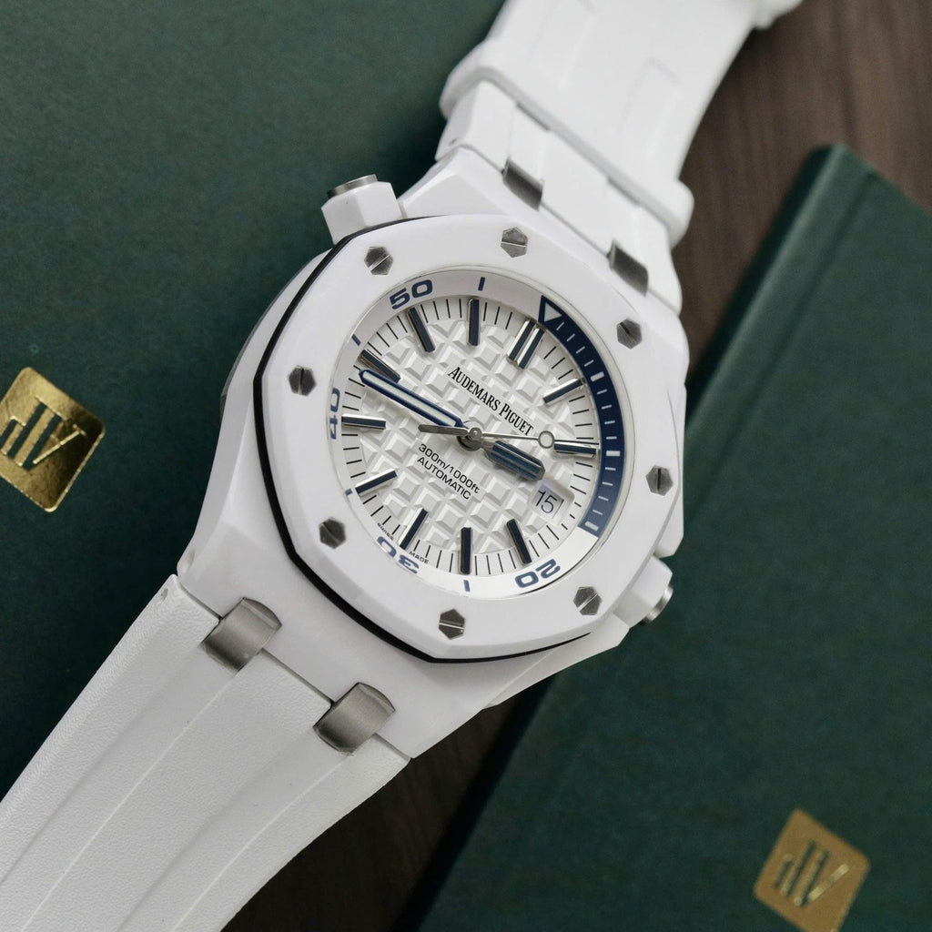 Audemars Piguet Royal Oak Offshore 15707CB White Ceramic Watch 42mm