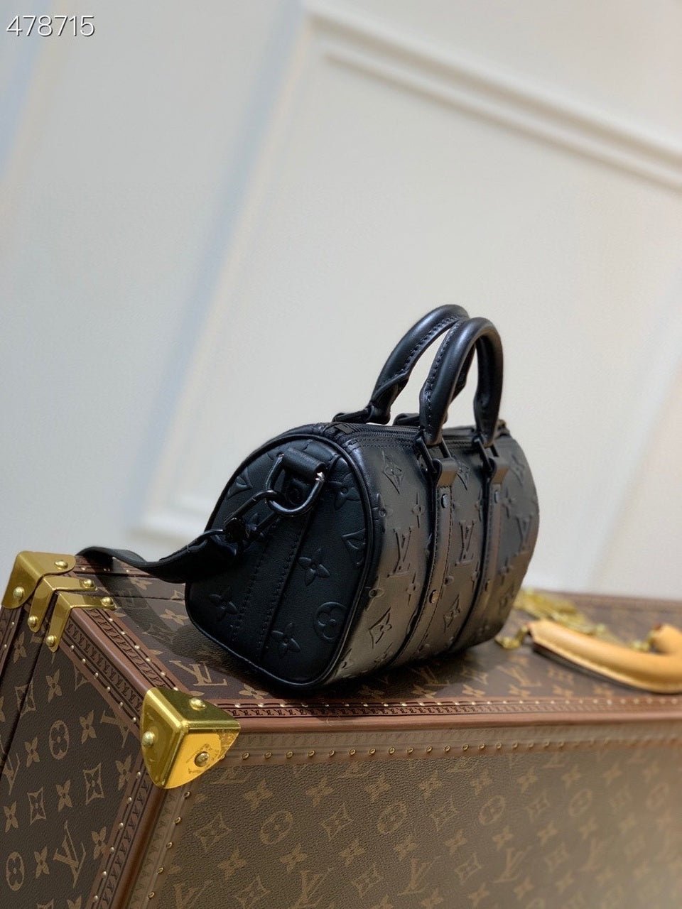 Louis Vuitton Keepall XS Bag 20cm Monogram Seal Cowhide Canvas Spring/Summer Collection M57961, Black