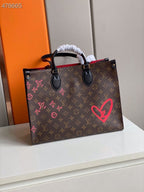 Louis Vuitton x Urs Fischer OnTheGo Bag 34cm Monogram Canvas Spring/Summer Collection M45119 Brown