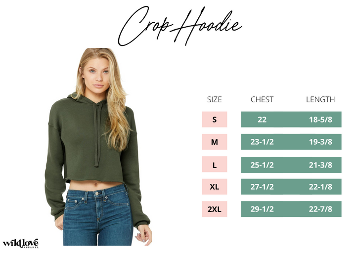 Wavy Heart Crop Hoodie