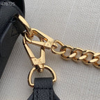 Louis Vuitton Lock Me Tender Bag 20cm Grained Calfskin Leather Spring/Summer Collection M58555, Black