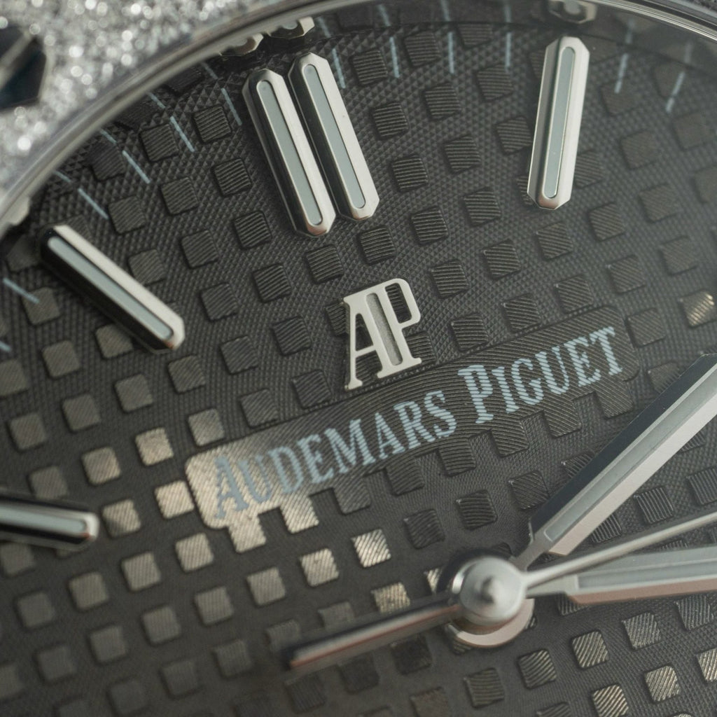 Audemars Piguet 15454 Fosted Gold Watch Grey Dial 37mm