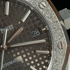 Audemars Piguet 15454 Fosted Gold Watch Grey Dial 37mm