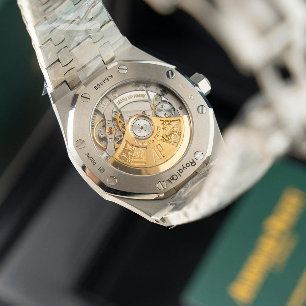 Audemars Piguet 15454 Fosted Gold Watch Grey Dial 37mm