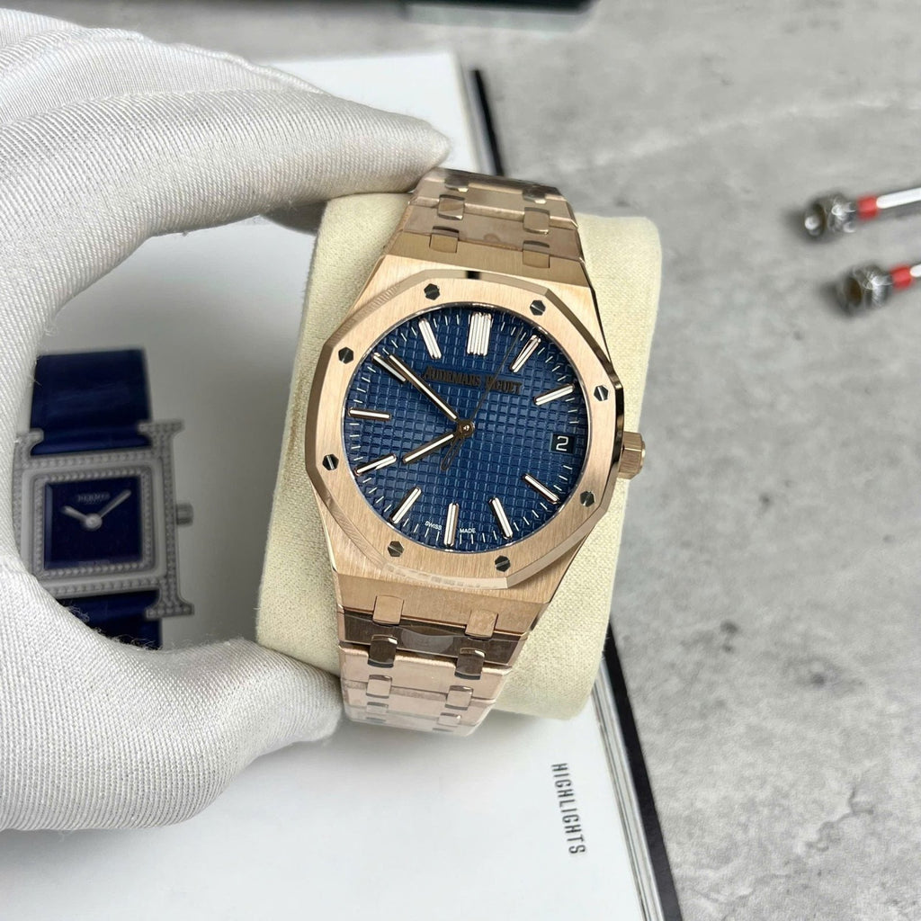 Audemars Piguet 15500 Watch Blue Dial 41mm