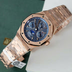Audemars Piguet 26574 Blue Dial Watch 18K Gold Wrapped 41mm