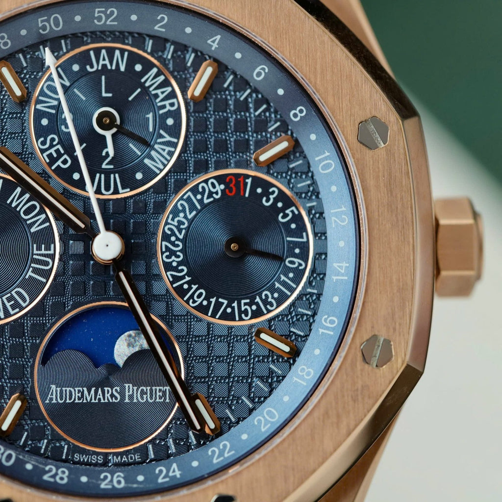 Audemars Piguet 26574 Blue Dial Watch 18K Gold Wrapped 41mm