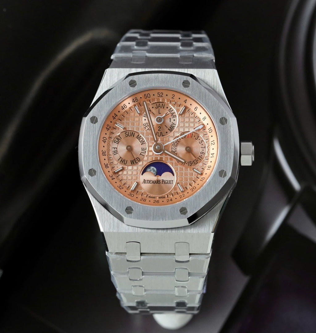 Audemars Piguet 26574 Watch Salmon Dial Metal Wire 41mm