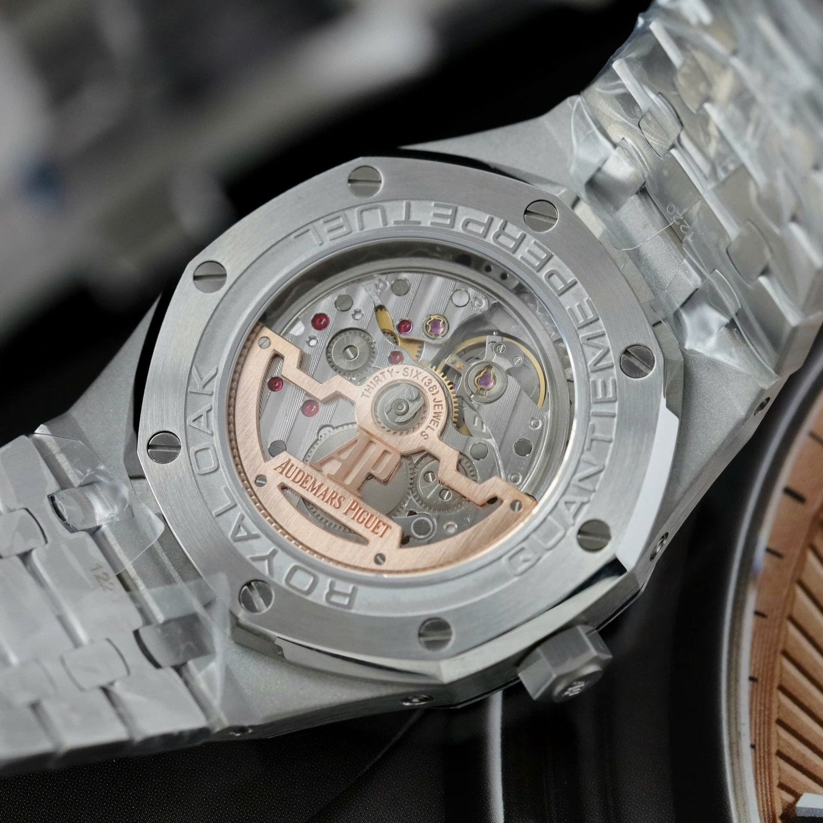 Audemars Piguet 26574 Watch Salmon Dial Metal Wire 41mm