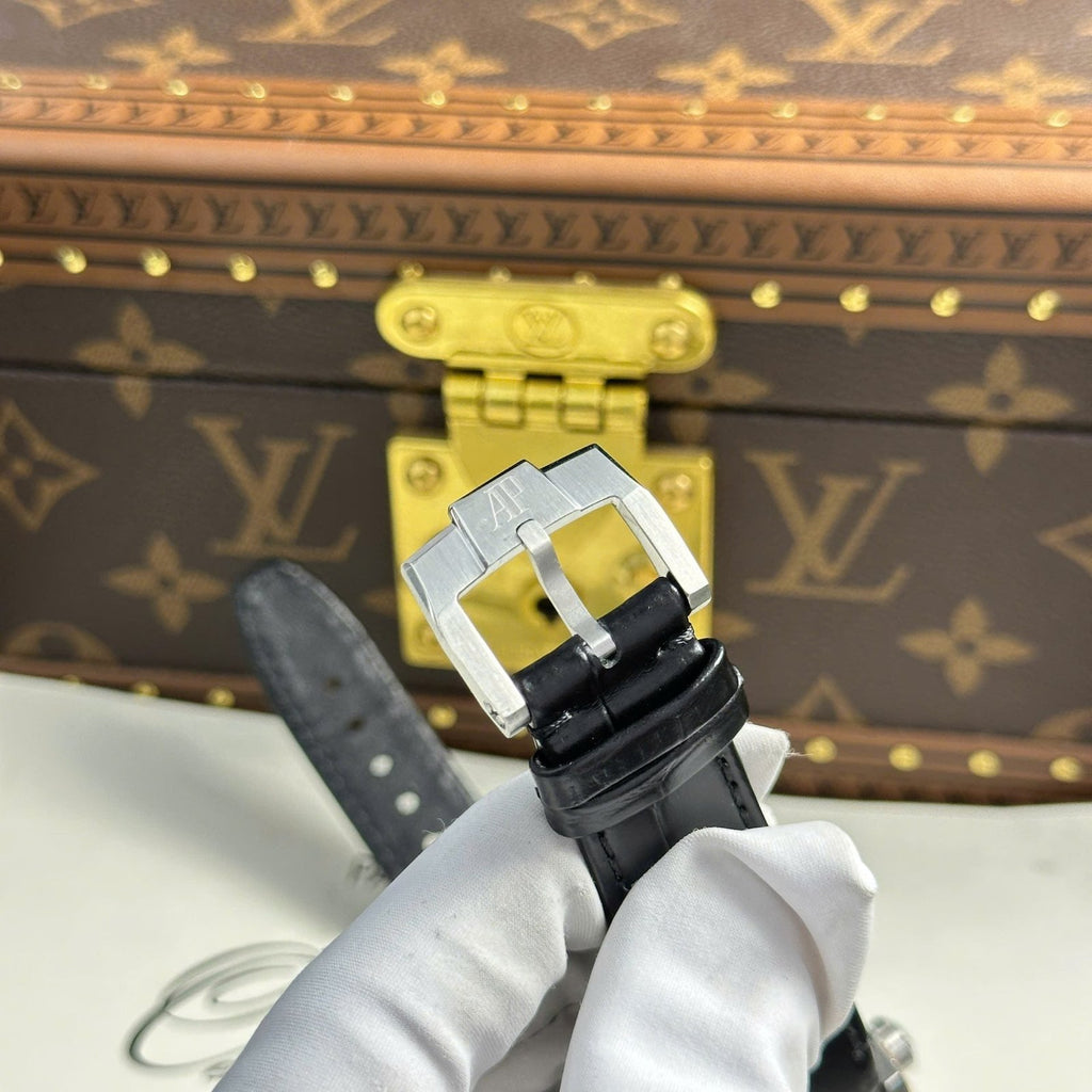 Audemars Piguet 26600 Tourbillon Openworked Watch Leather Strap 41mm