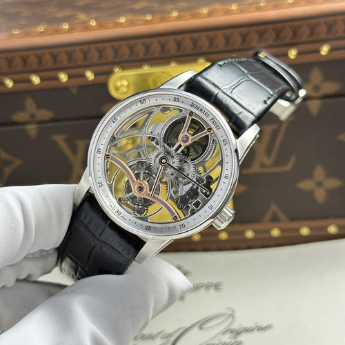 Audemars Piguet 26600 Tourbillon Openworked Watch Leather Strap 41mm