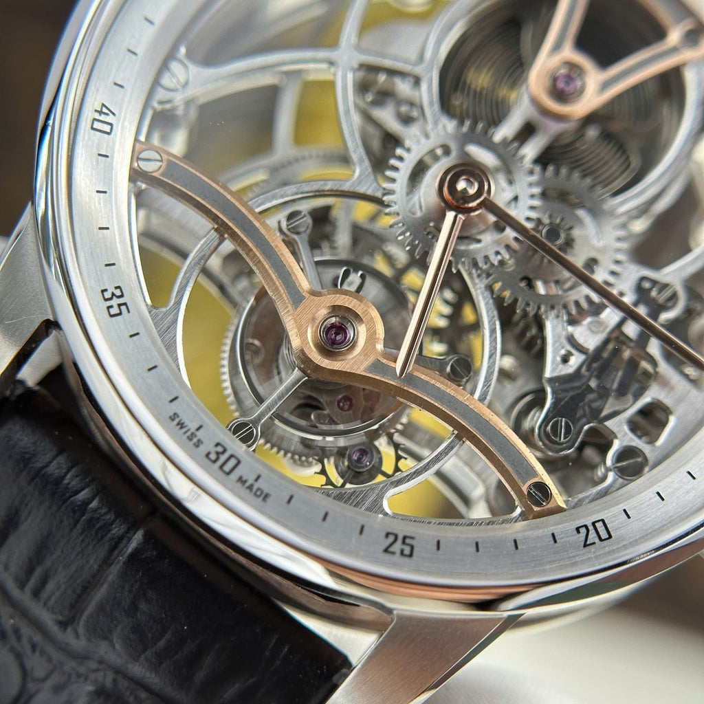 Audemars Piguet 26600 Tourbillon Openworked Watch Leather Strap 41mm