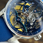 Audemars Piguet 26600 Tourbillon Openworked Watch Blue 41mm