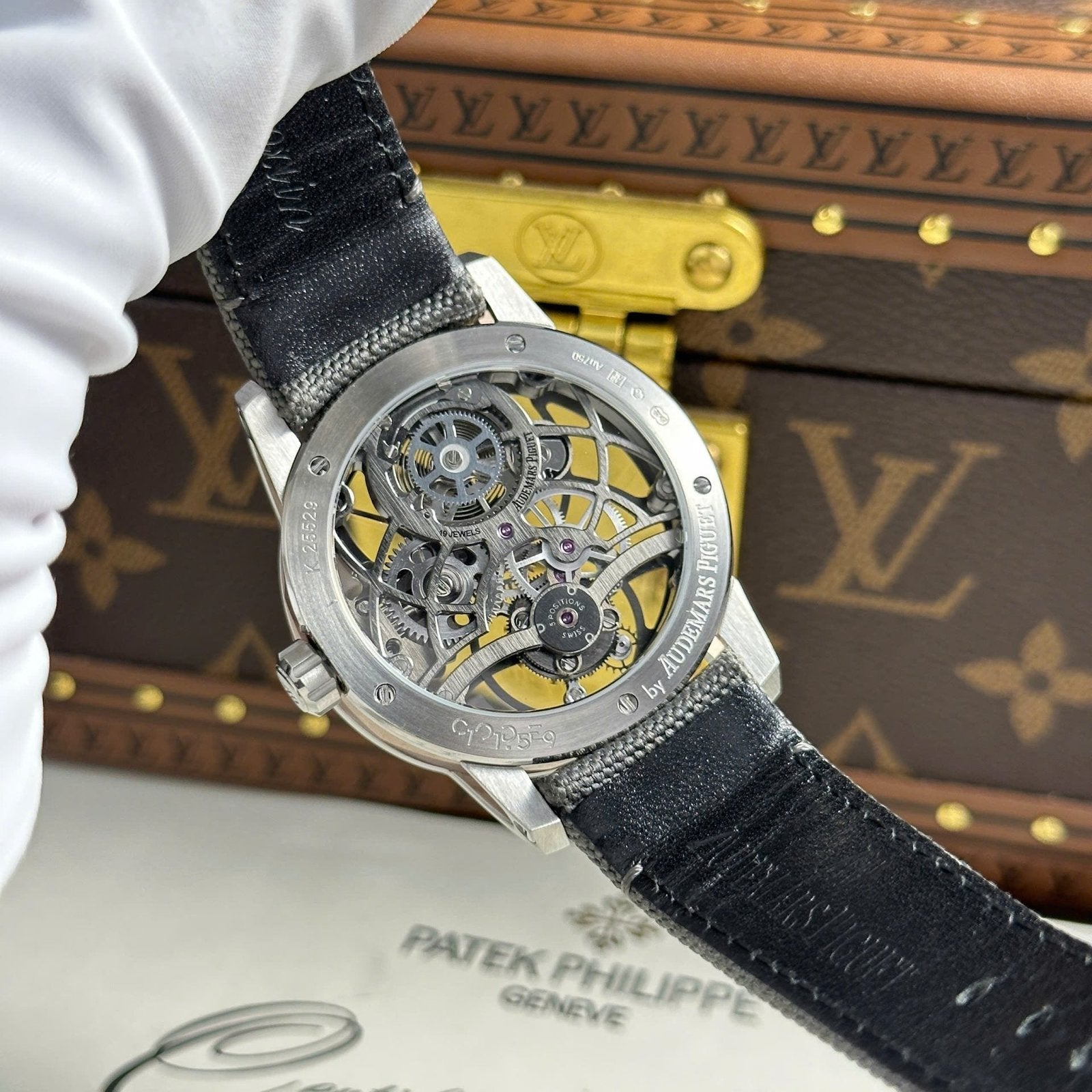 Audemars Piguet 26600 Tourbillon Openworked Watch Gray 41mm